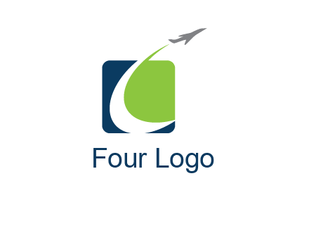 plane with Letter C swoosh logo