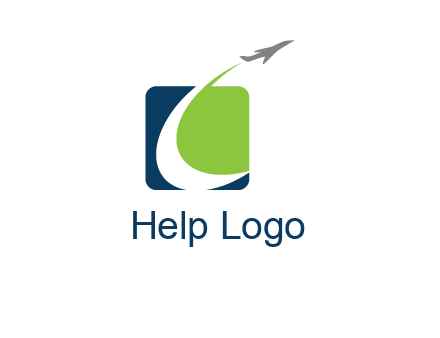 plane with Letter C swoosh logo