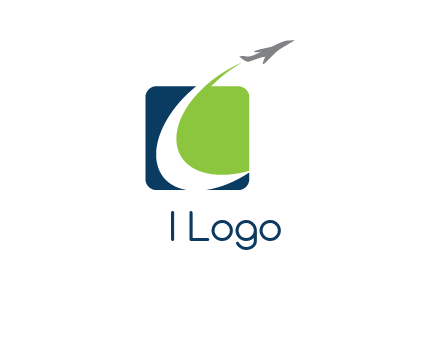 plane with Letter C swoosh logo