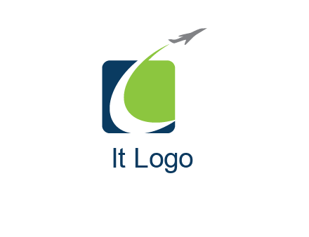 plane with Letter C swoosh logo