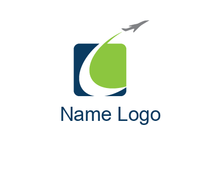 plane with Letter C swoosh logo