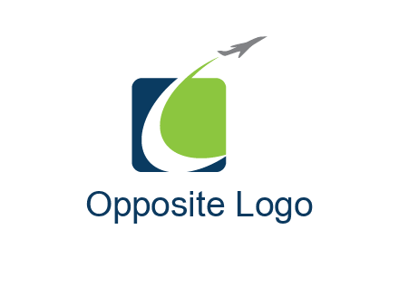 plane with Letter C swoosh logo