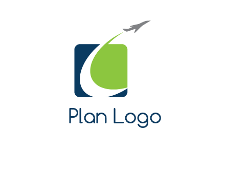 plane with Letter C swoosh logo