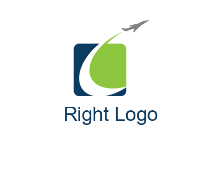 plane with Letter C swoosh logo