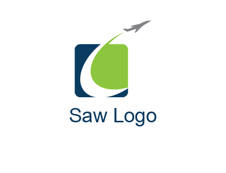 plane with Letter C swoosh logo