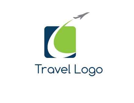 plane with Letter C swoosh logo