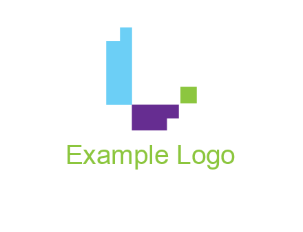 pixelated letter L