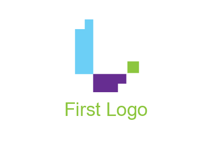 pixelated letter L
