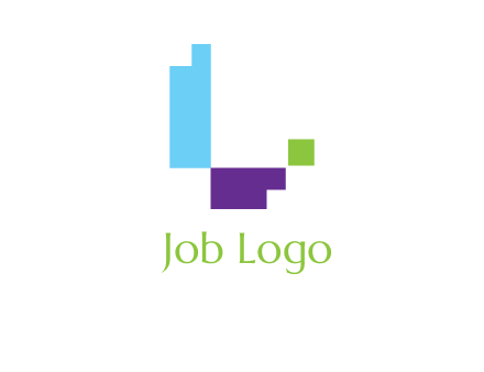 pixelated letter L