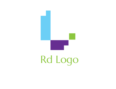 pixelated letter L