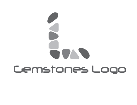 letter L made of stone logo