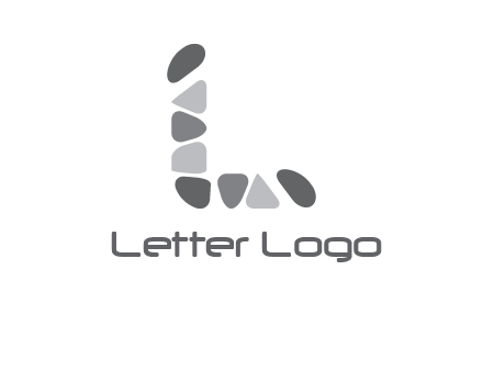 letter L made of stone logo