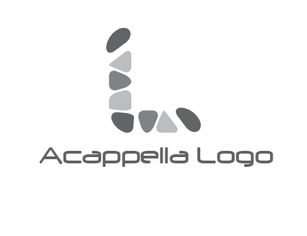 letter L made of stone logo