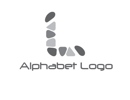 letter L made of stone logo