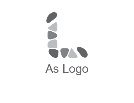 letter L made of stone logo
