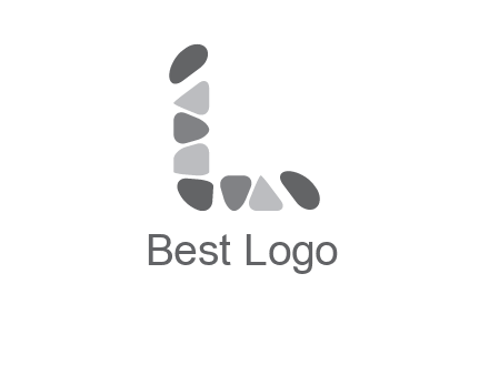letter L made of stone logo