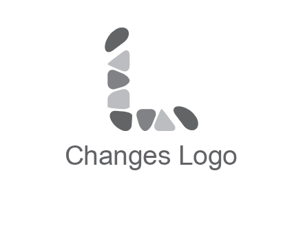 letter L made of stone logo