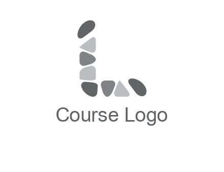 letter L made of stone logo