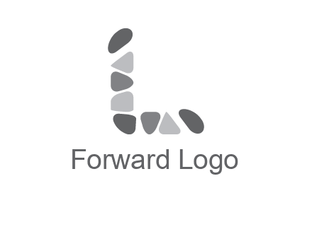 letter L made of stone logo