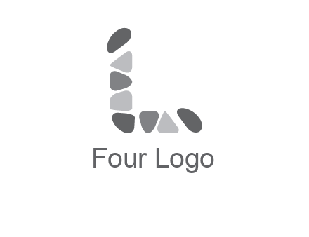 letter L made of stone logo