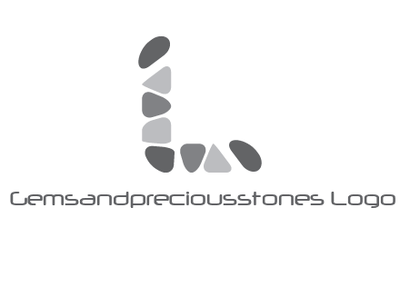 letter L made of stone logo