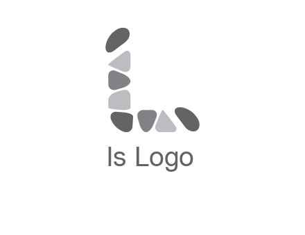 letter L made of stone logo