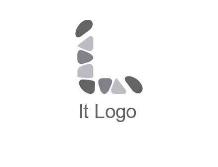letter L made of stone logo