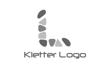 letter L made of stone logo