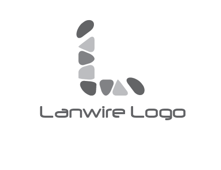 letter L made of stone logo