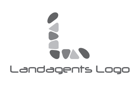 letter L made of stone logo