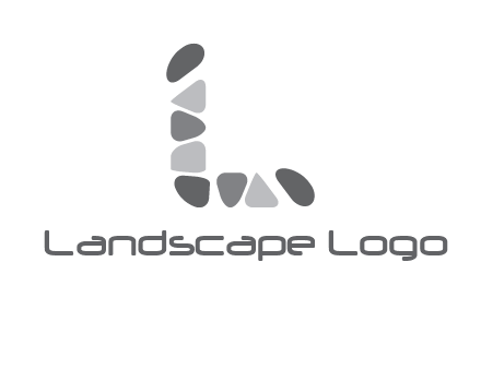 letter L made of stone logo