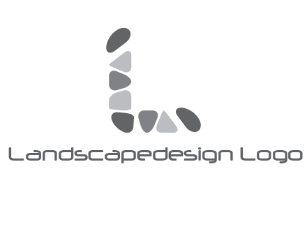 letter L made of stone logo
