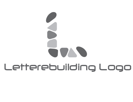 letter L made of stone logo