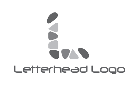 letter L made of stone logo