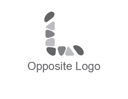 letter L made of stone logo