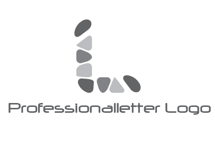 letter L made of stone logo