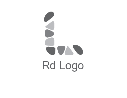 letter L made of stone logo
