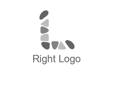letter L made of stone logo