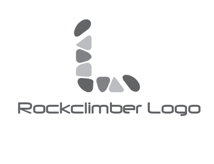 letter L made of stone logo