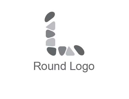 letter L made of stone logo