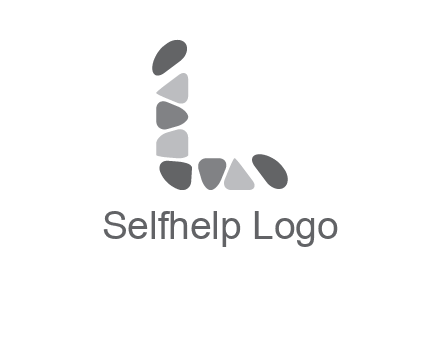 letter L made of stone logo