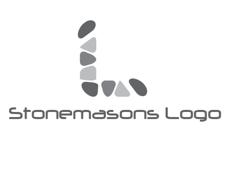 letter L made of stone logo