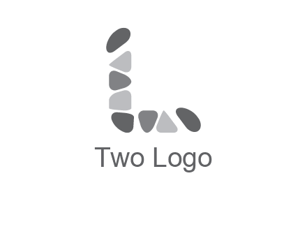 letter L made of stone logo