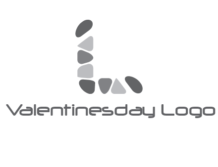 letter L made of stone logo