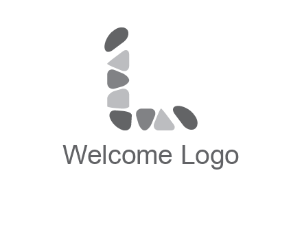 letter L made of stone logo