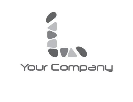letter L made of stone logo