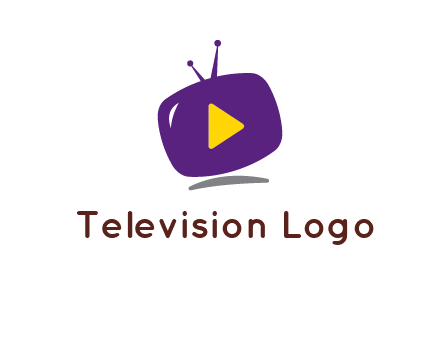 play triangle in round TV logo