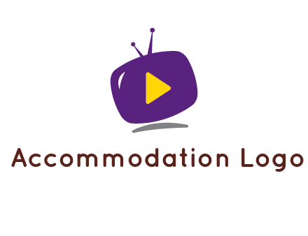 play triangle in round TV logo