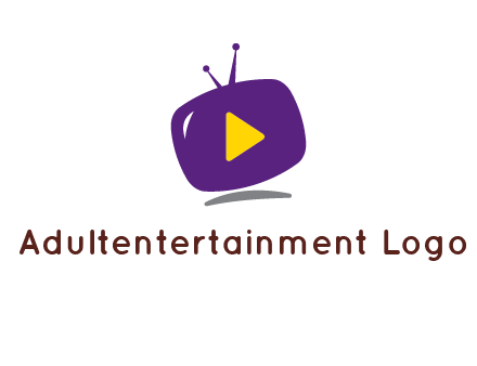 play triangle in round TV logo