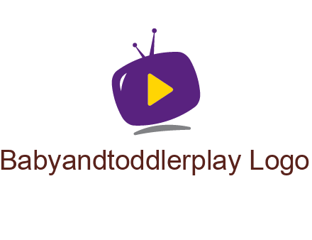 play triangle in round TV logo